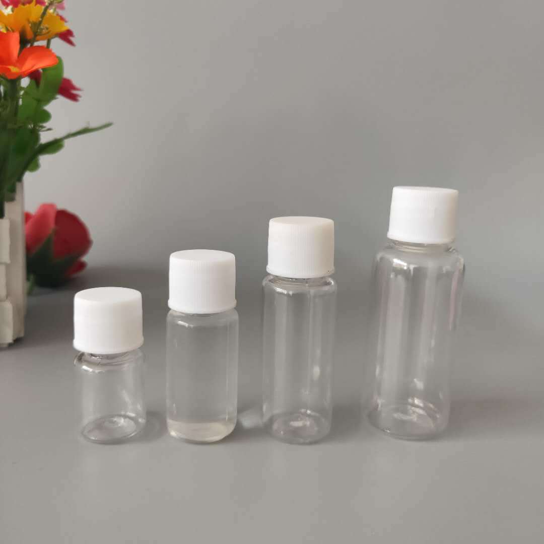In stock 10 20 30ml plastic bottle pet transparent sub-bottle water agent bottle 5ml slender liquid bottle