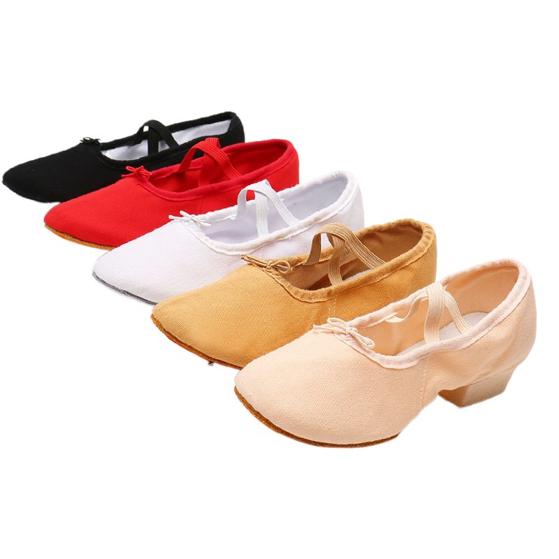 Dance Shoes with Heels, Chinese Dance Ethnic Dance Shoes, Ballet Teacher Shoes, 3.5cm Body Etiquette Training Shoes, Lightweight