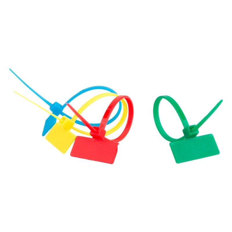 Color nylon label cable tie 4*150 marking card network cable label tag cable tie can be handwritten multi-color optional