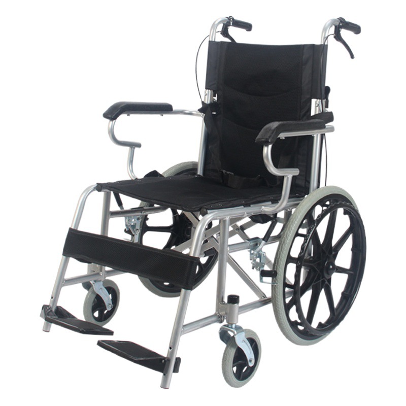 Foldable Lightweight Wheelchair Small Wheel Portable Elderly Disabled Scooter Trolley Manufacturer Direct Sale