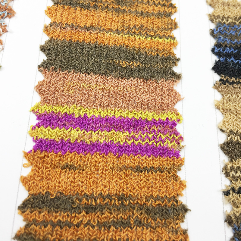 21 Pieces of Gradient Color Wave Yarn with Gradient Color Wave Yarn, Segment Dyed Circle Yarn, Colorful Nasturtium Fancy Yarn, 100% Polyester