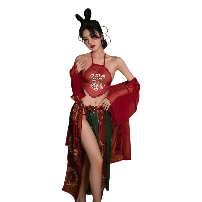 Fantastic Love New Style National Fashion Ancient Style Dunhuang Flying Phoenix Women's Uniform Sexy Hanfu Exotic Style Lingerie Suit