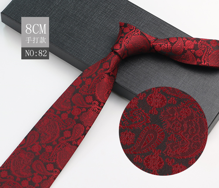 Picture of Men's Tie Business Shirt Stripesd Security Professional Formal Wear Wholesale Plus Logo Manufacturer 8cm Hand-Made