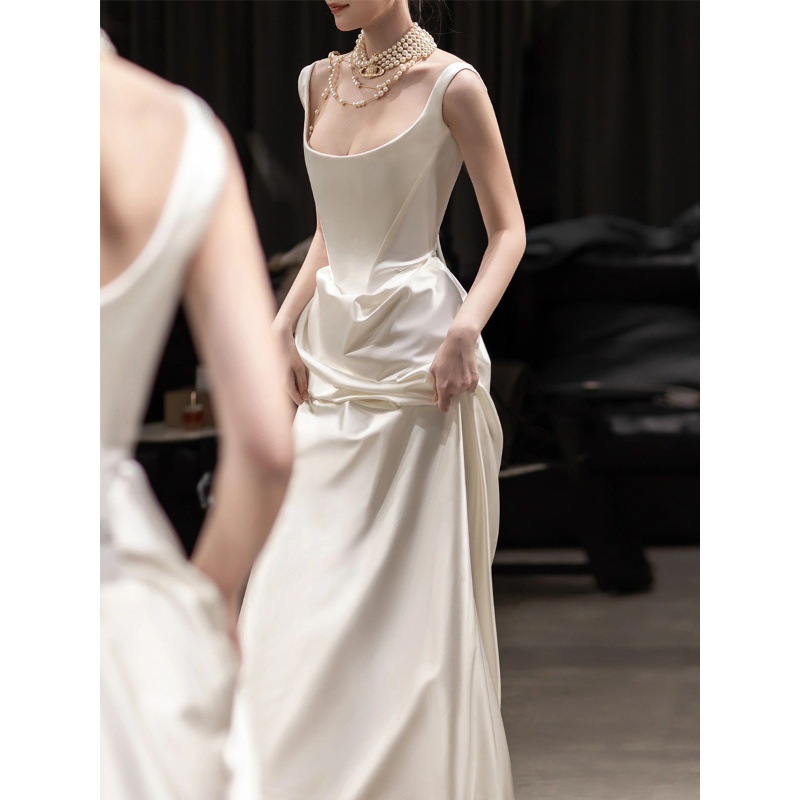 Picture of Satin Light Wedding Dress for Banquet Alice Same Delivery Zhao Ruth Same High-end Bride of Empress Dowager