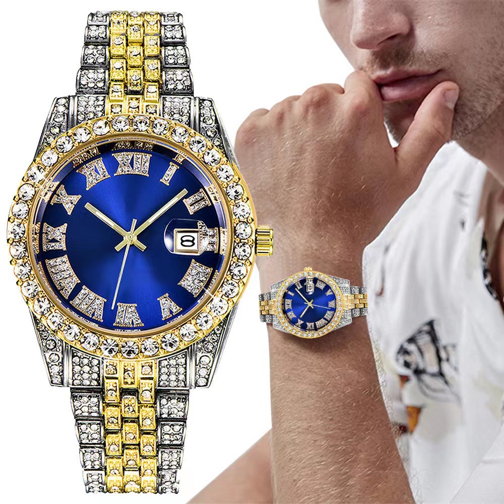 Picture of Cross-Border Hot New Product Full Diamond Roman Scale Calendar Fashion Women's Watch Women's Watch Quartz Watch Manufacturer Ready Stock