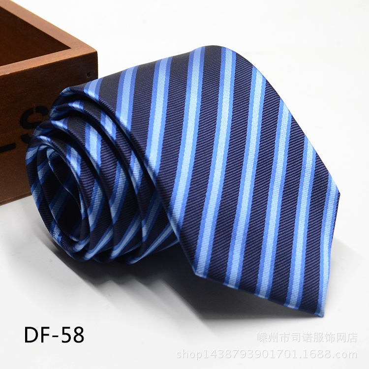 Picture of Tie business formal men's tie polyester yarn Arrow 8cm business tie