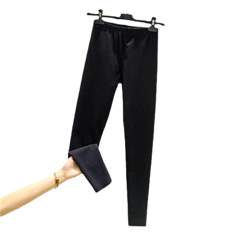 Heating Light-Touch Velvet High-Waisted Leggings 2025 Autumn and Winter New Elastic Slim-Fit Double-Sided Brushed Fabric