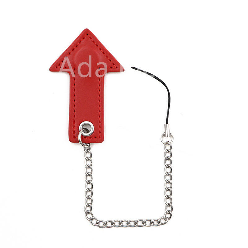 Picture of Golf ball nail mark Arrow direction marker ball seat leather cover golf ball nail anti-lost magnetic lanyard key chain