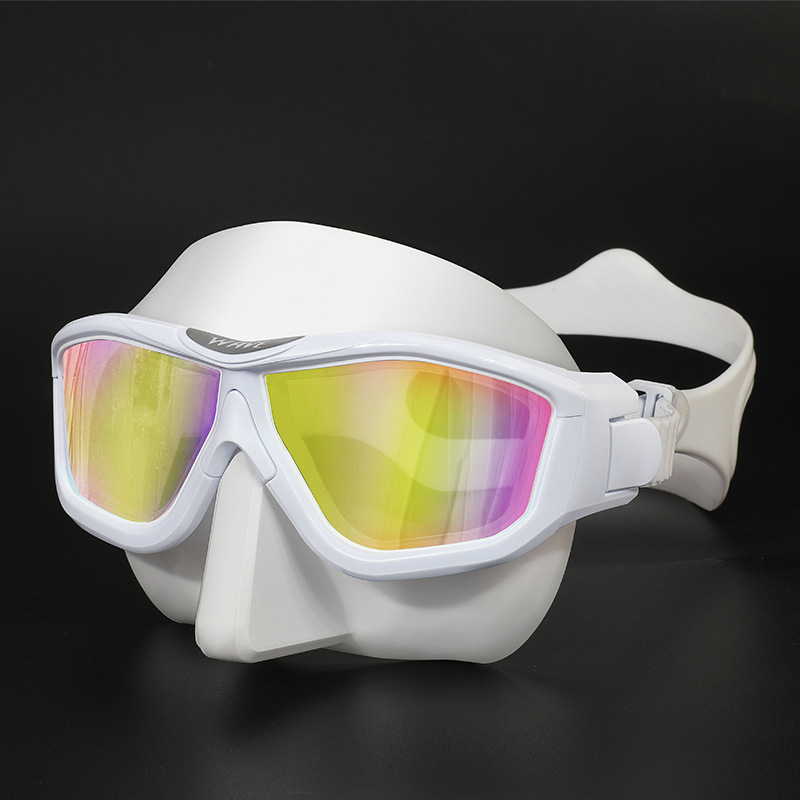 Picture of Wave Professional Anti-Fog Large Frame Lens Free Diving Snorkeling Wholesale Scuba Full Face Large Frame Diving Goggles