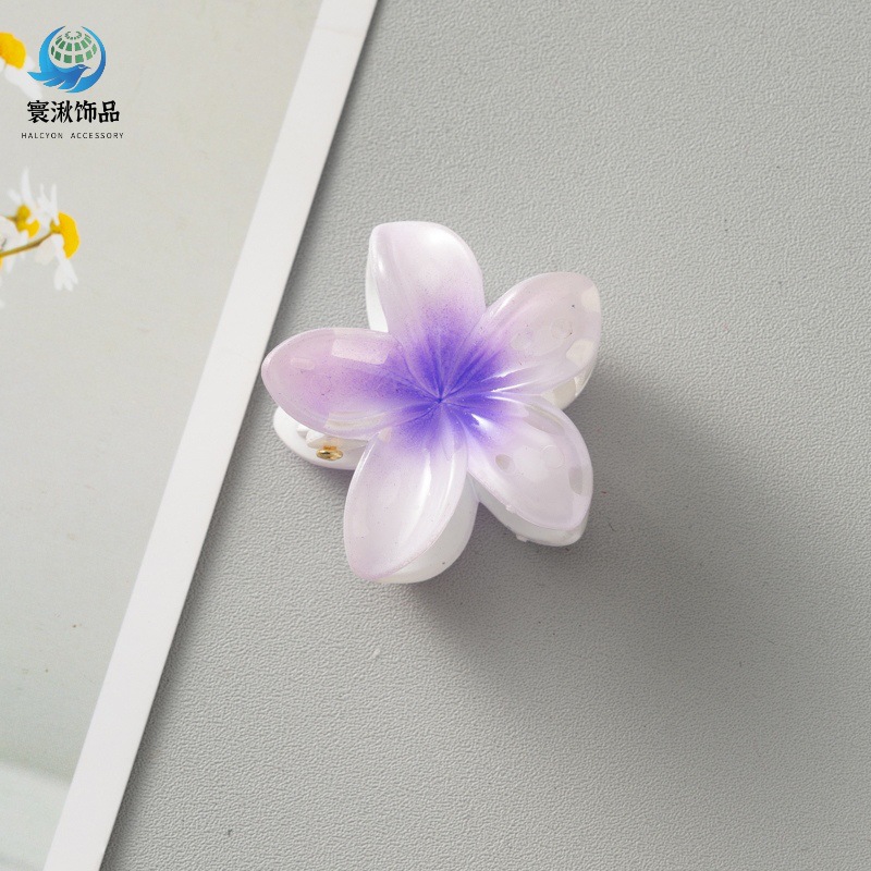 Picture of Cross-border egg flower clip large high-grade gradient Flower hairpin back head updo ponytail shark clip headdress