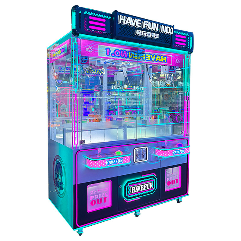 Commercial large, fully transparent claw machine, cross-border export model, supports QR code insertion and automatic gift vending