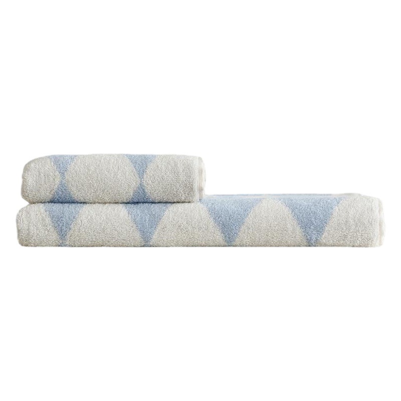 New Pure Cotton Type a Combed Cotton Towel Cross-Border Retro Quilted Two-Color Bathroom Absorbent Towel Bath Towel
