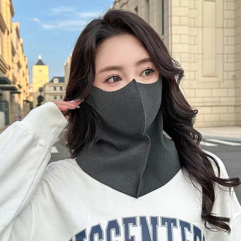 New Autumn and Winter Windproof Cold-proof Full Face Seamless Three-dimensional Neck Protection Integrated Outdoor Riding Warm Mask Mask