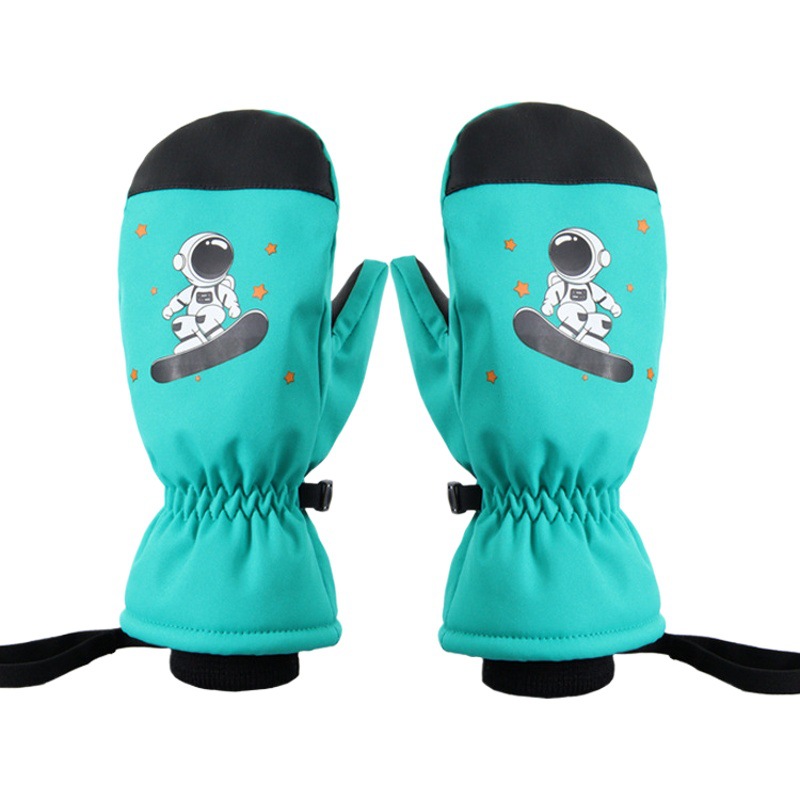 Winter New Waterproof Kidsren's Ski Gloves Playing in the Snow Fleece-Lined to Heattech and Non-Slip Veneer Kidsren's Ski Gloves Stuffy