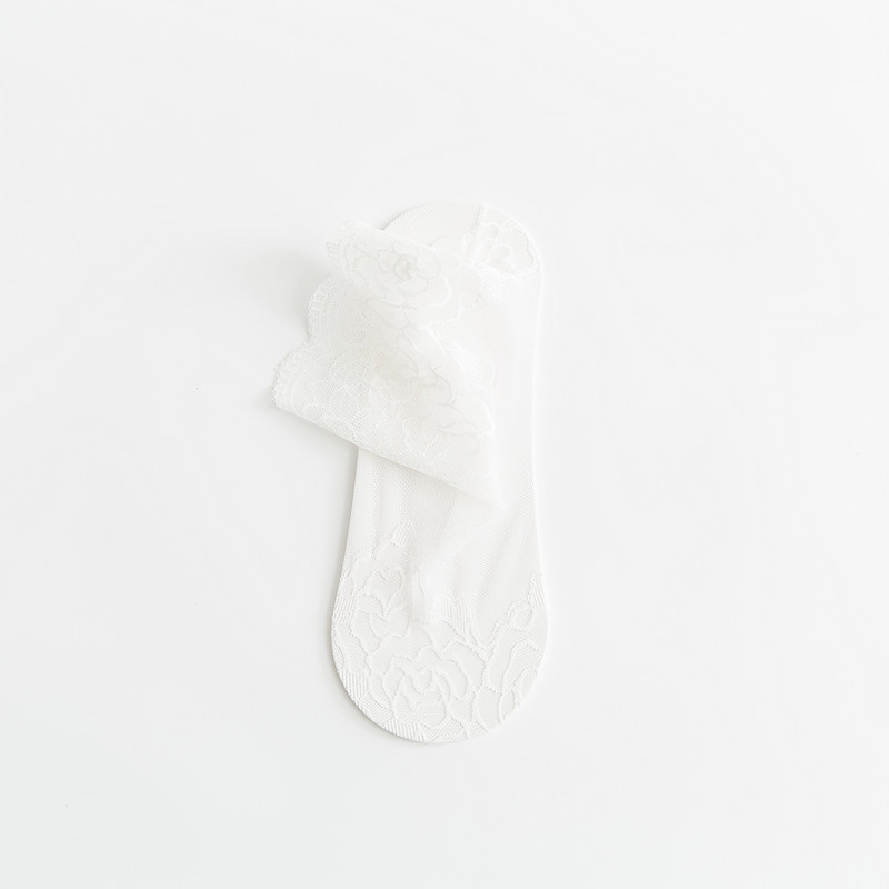 Picture of New lace short socks thin cotton mid-tube stockings spring and summer sweat-absorbent non-slip invisible boat socks ladies socks