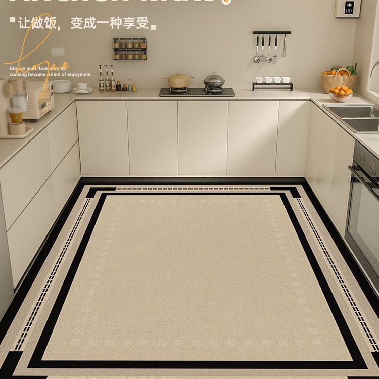 Light Luxury Diatom Mud Kitchen Carpet Non-slip Absorbent Dirt-resistant Large Area Foot Mat Bathroom Absorbent Quick-drying Floor Mat