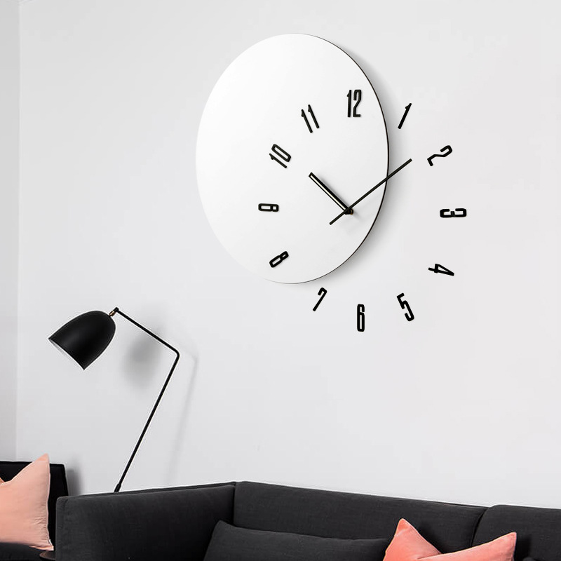 Picture of Wozoom Minimalist Decorative Wall Clock for Living Room, Nordic Home Creative Simple Wooden Clock