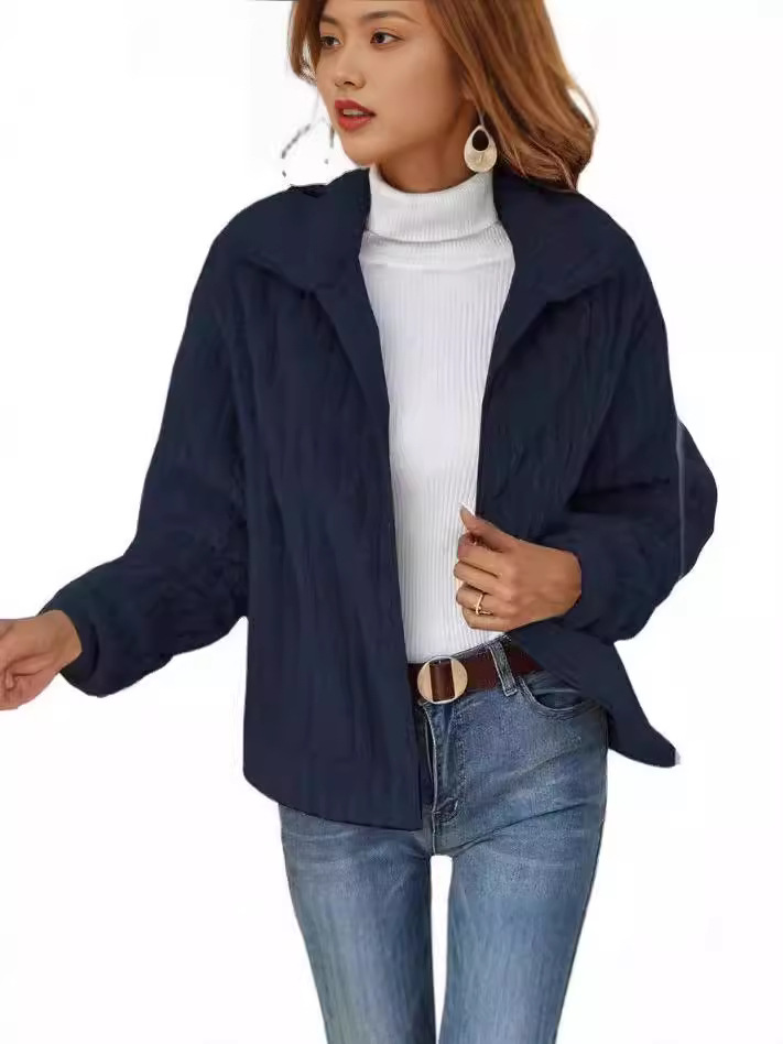 Picture of 2024 Cross-border New Fall/Winter Plush Cardigan Lapel Short Jacket