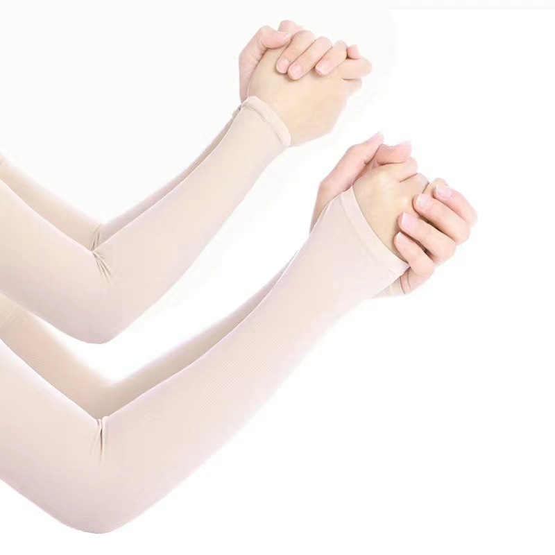 Picture of Ice Silk Sleeve Solid Color Light Plate Sun Protection Ice Sleeve Outdoor Riding UV Protection Summer Arm Long Arm Guard for Men and Women