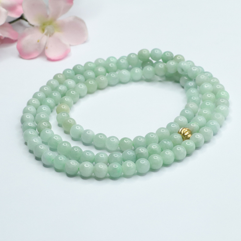 Xinyu Live on behalf of the natural Burmese jade bead necklace jade jade long chain FC1080521