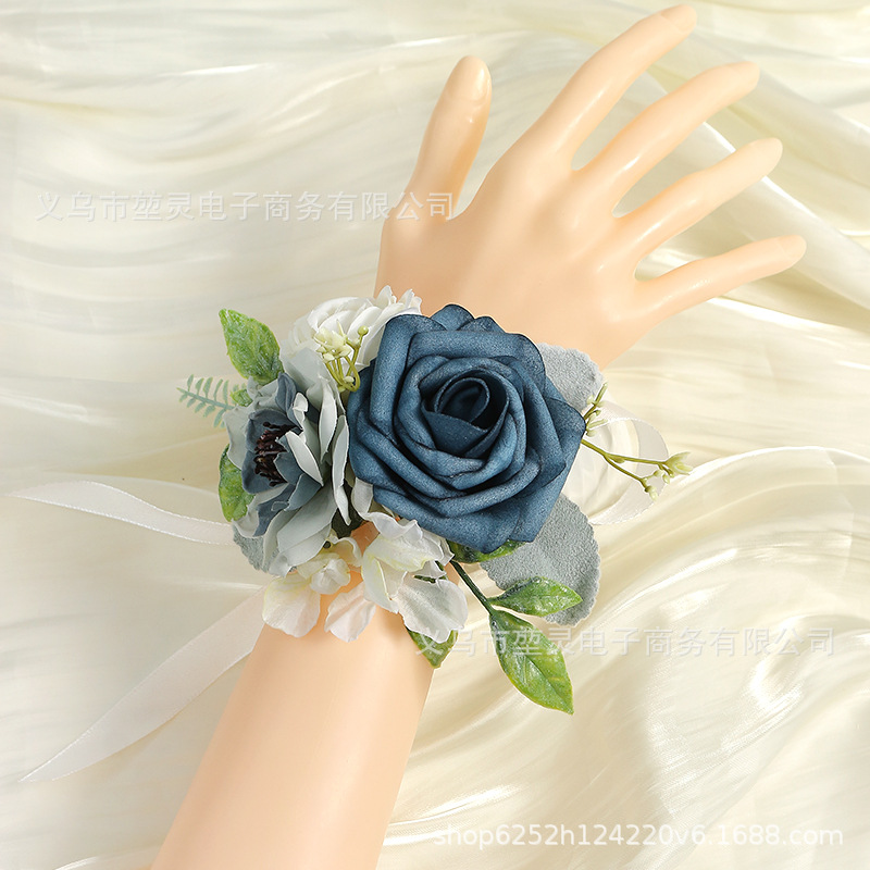 Handmade Creative diy Wrist Flower Wedding Bride Bridesmaid Wrist Flower Vacation Seaside Wear Decorative Flower