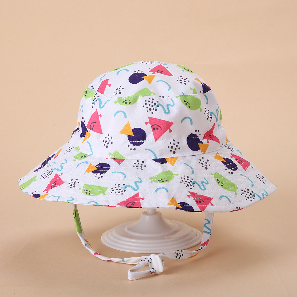 Picture of Spring and summer European and American new sun hat for boys and girls baby breathable quick-drying beach hat for children sunscreen adjustable fisherman hat