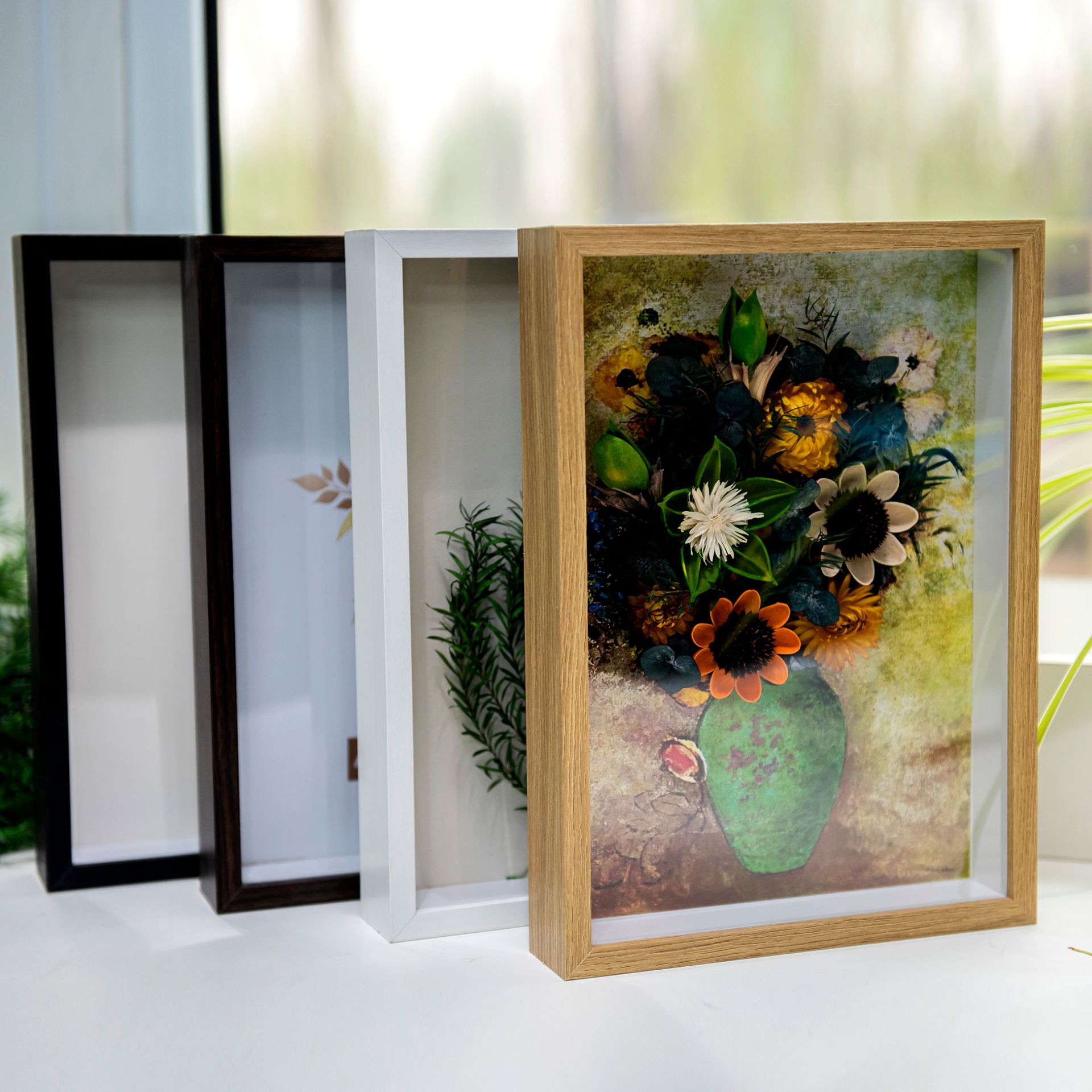 Picture of Hollow Picture Frame Dried Flower Photo Frame Empty Frame Handmade Roses Immortal Flower Specimen 6 Inches 7 Inches 8inch 10inch A4A3 Phase
