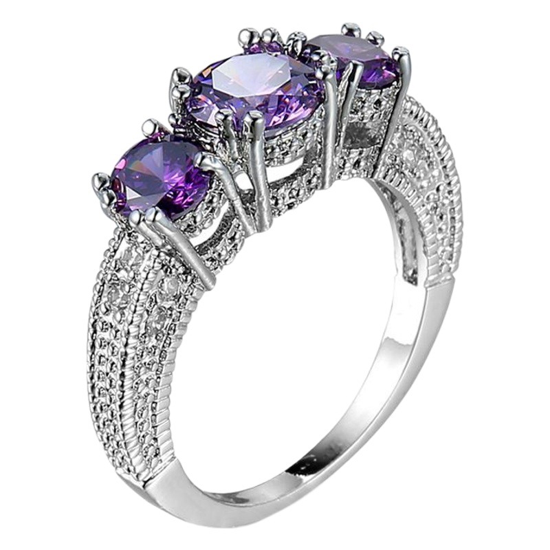Cross-border ebay AliExpress wish explosions jewelry ring women's snowflake zircon jewelry wedding eight-star eight-arrow diamond ring