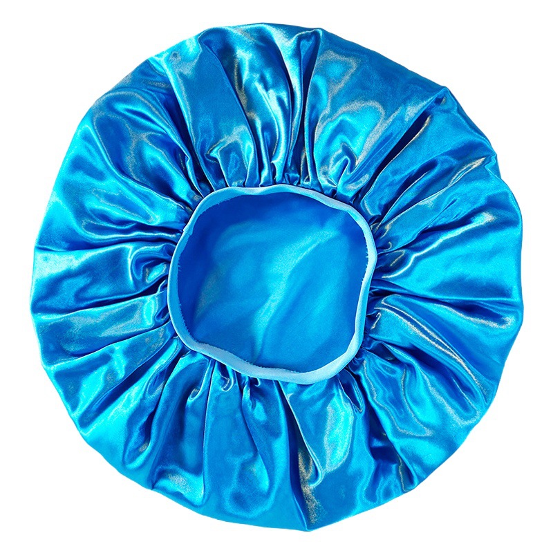 Sandy official large satin nightcap leather bonnet hair conditioner cross-border satin nightcap multicolor spot