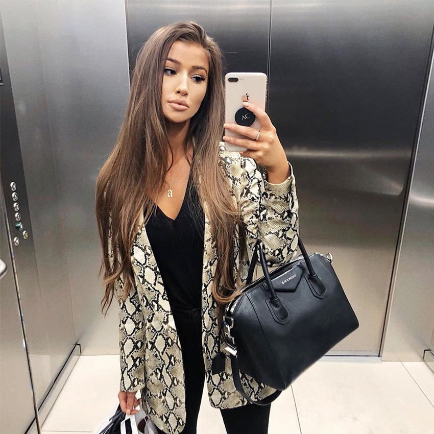 Picture of AliExpress Wish European and American New Women's Snake Print Long-sleeved Slim-fit Jacket Small Suit