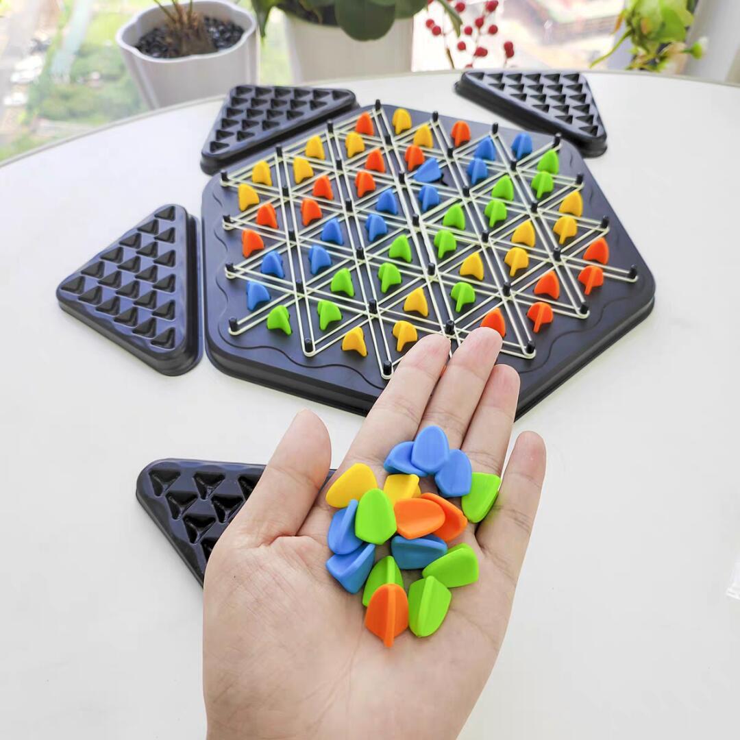 Triangle chain chess cross-border desktop puzzle game parent-child interactive game exercise children logic puzzle toys