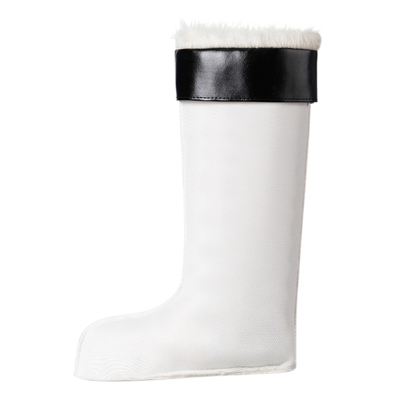 Rain boots liner cotton velvet shoe cover winter men's fleece-lined rain boots warm velvet cover women's cold-proof thickened water shoes socks