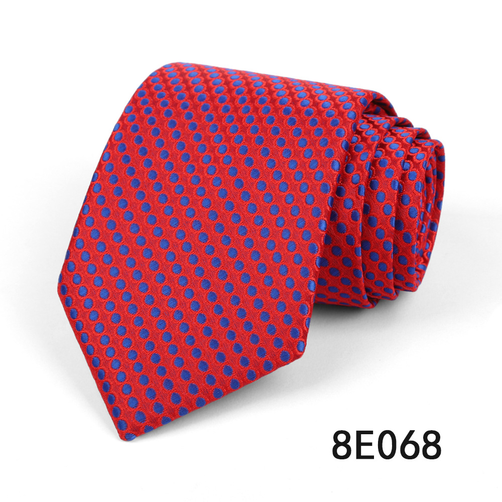 Picture of Men's Tie Business Casual Stripesd Tie 8cm Polyester Jacquard Embroider Print Tie Wholesale Formal Wear