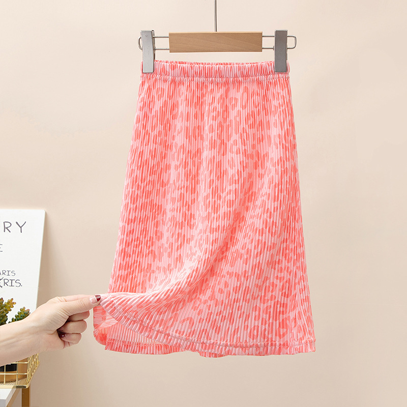Picture of Girls' Skirt Summer New Simple All-match Skirt Children's A- line Skirt Home Nightdress Children's Pleated Skirt