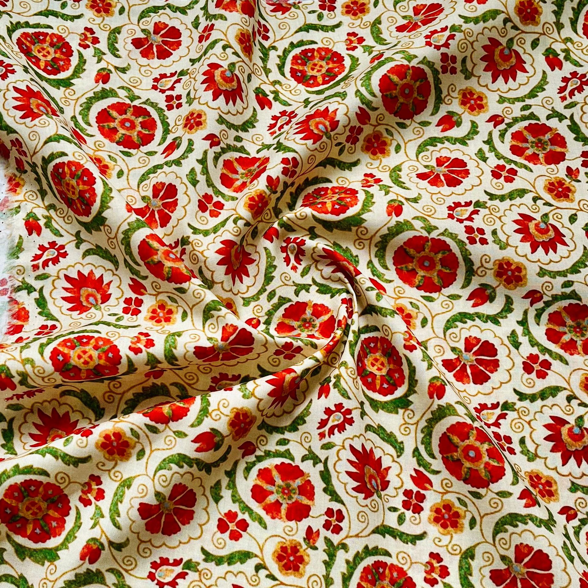 Picture of Cotton 60 Count Digitally Printed Fabric for Bags, Home Wear, Dresses, Shirts, Summer Fabrics