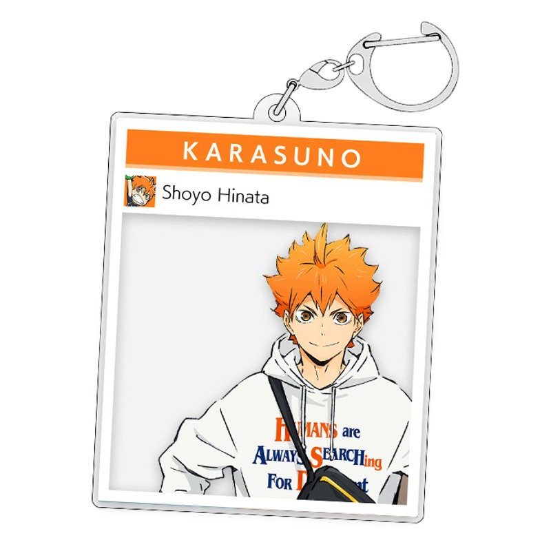 Picture of Volleyball Youth peripheral transparent card pendant Japanese Xiang Xiangyang claw grinding total Moon Island acrylic transparent card pendant