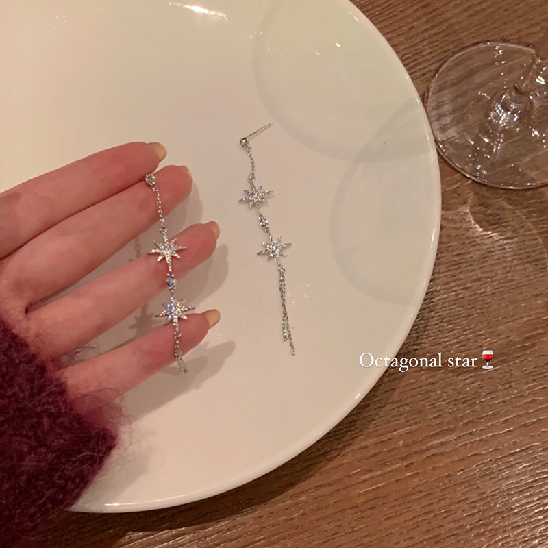 Gentle Lord Bamang Star Tassel Earrings 2022 New Fashion Earrings Women's Design Sense Earrings Women's High Sense Delicate