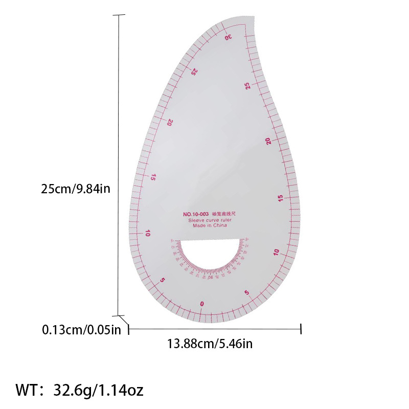 Picture of Pattern printing ruler clothing scale pattern making clothing curve cutting sewing tool multi-functional pattern printing ruler