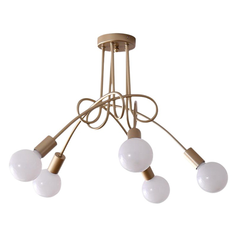 Factory wholesale modern simple atmosphere home living room lamps wrought iron creative bedroom study living room chandelier