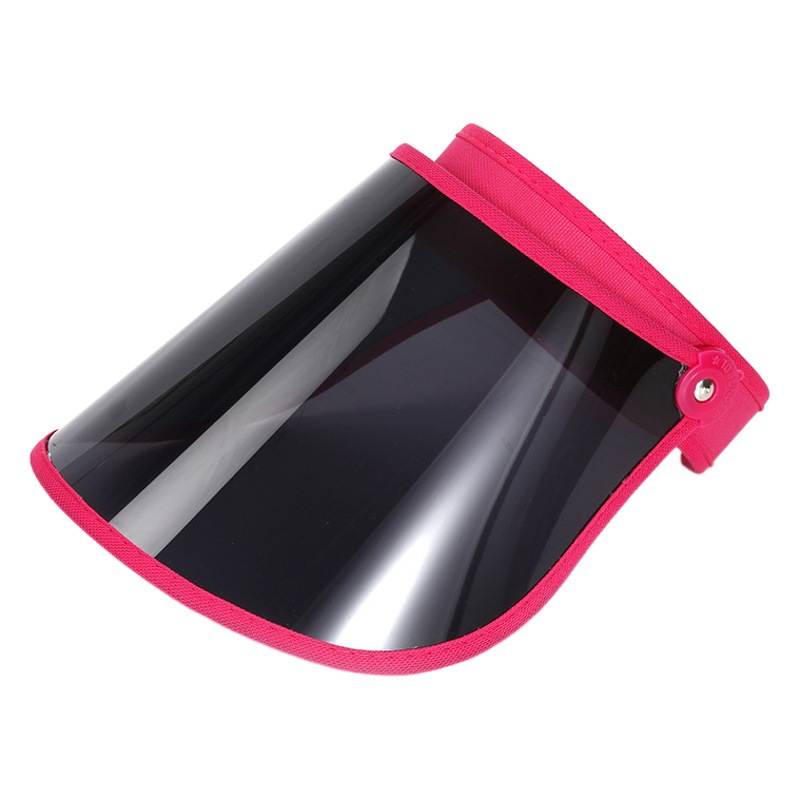 Anti-Uv Sun Hat Coated Black Transparent Empty Top Sun Hat Guard Casual Sun Hat Versatile Sun Protection