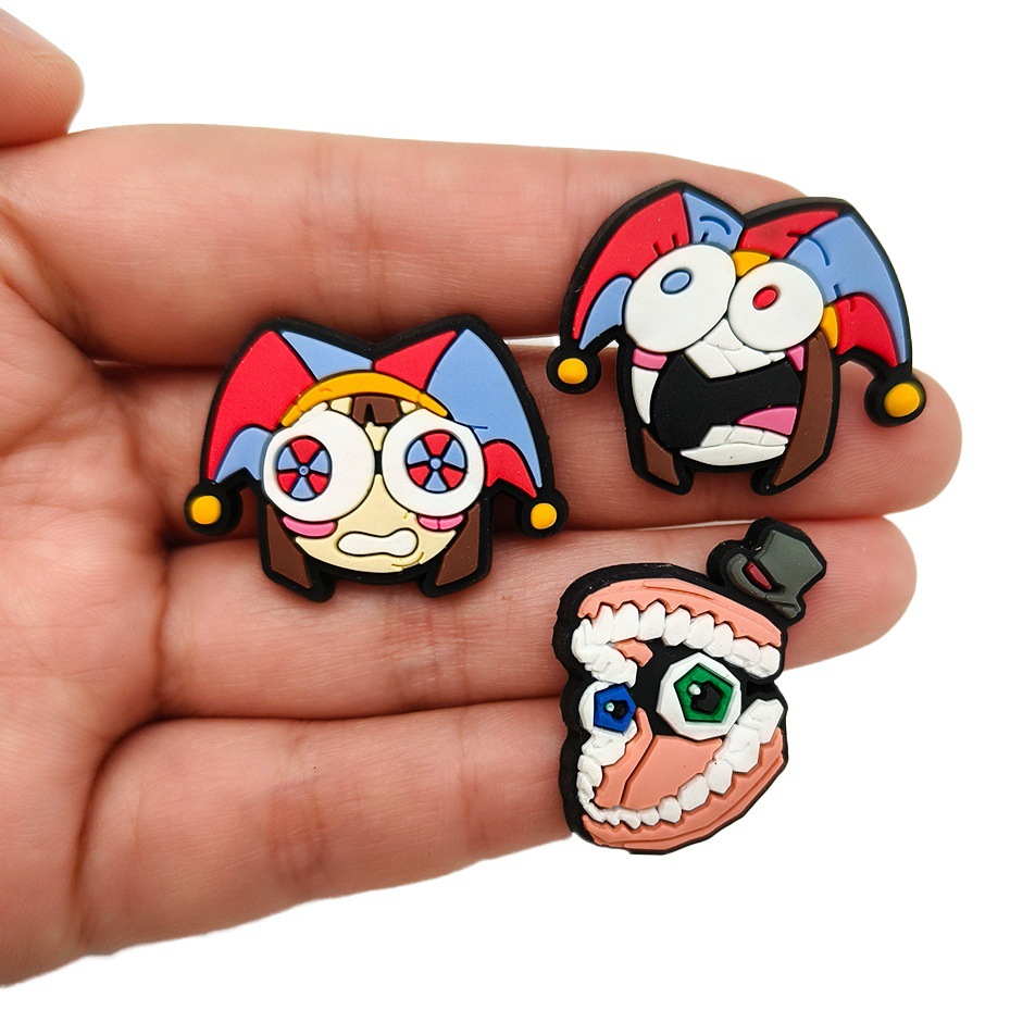 15 suit Fun Magic Figures Circus Cave Shoes Shoes Flower Shoe Buckle Soft Rubber PVC Shoes Accessories Amazon