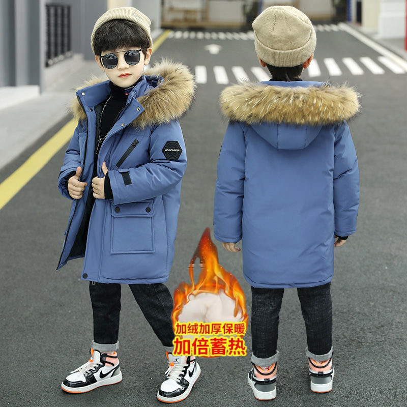 Picture of Children's winter jacket thickened cotton-padded coat 2023 new boys' Western style mid-length cold-proof warm cotton-padded coat handsome