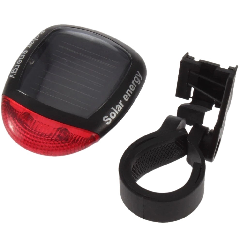 Mountain bike solar taillight charging road bicycle night riding explosion flash balance car frog warning light