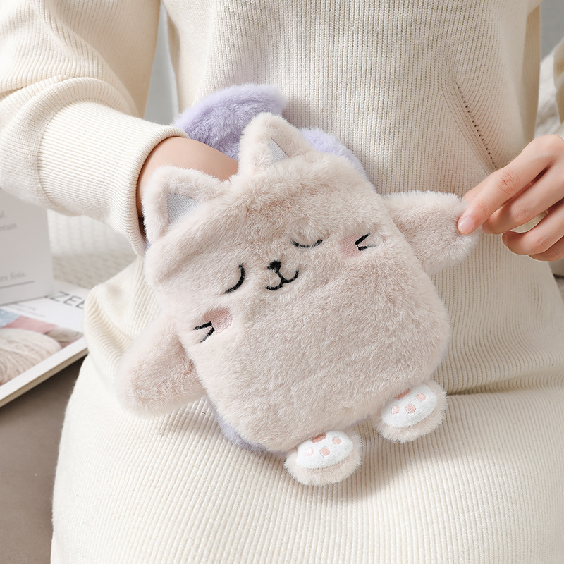 Picture of New Cute Plush Hand-Held Water-Filled Hot Water Bottle Thickeneded Explosion-Proof Pvc Hot Water Bottle Removable and Washable Spot Wholesale