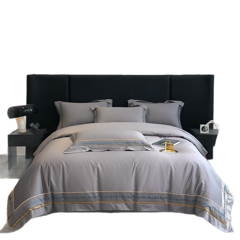 Picture of Light luxury 200S long staple cotton cotton four-piece set 100 cotton bedding sheets quilt cover bed 4-piece set a generation of hair