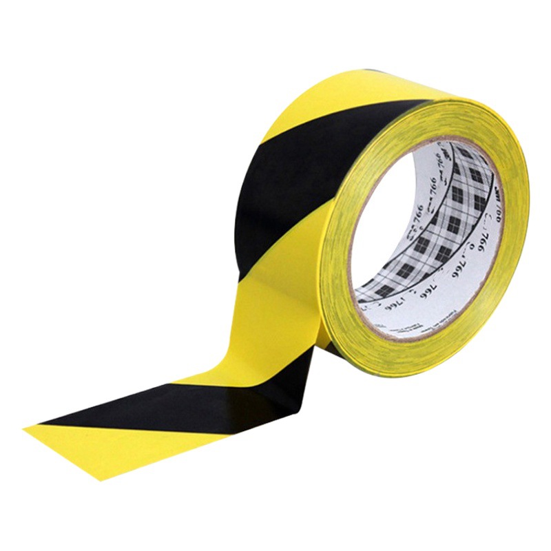 3m766 black and yellow warning tape workshop ground 5S positioning marking tape zebra logo waterproof warning tape