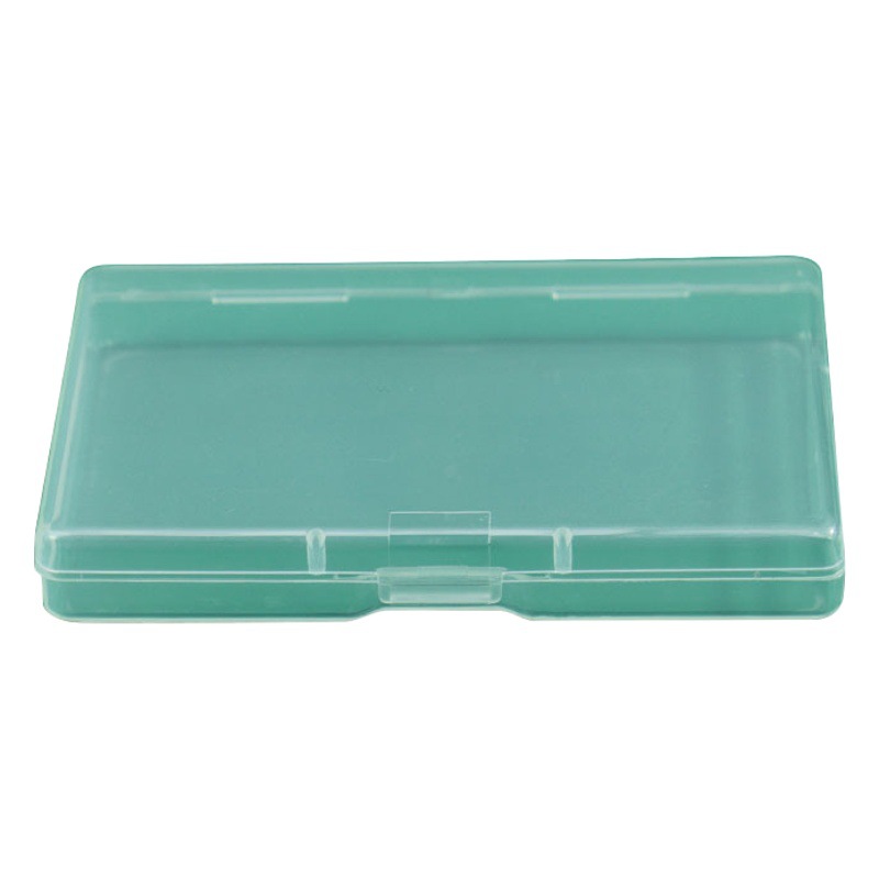Spot small square box high transparent lid pp transparent plastic box rectangular flat flip card storage box