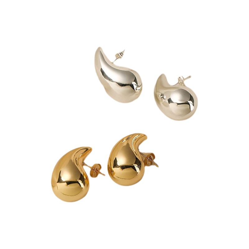 Hot new earrings drop earrings fashion simple temperament all-match lightweight teardrop high-gloss earrings pea earrings