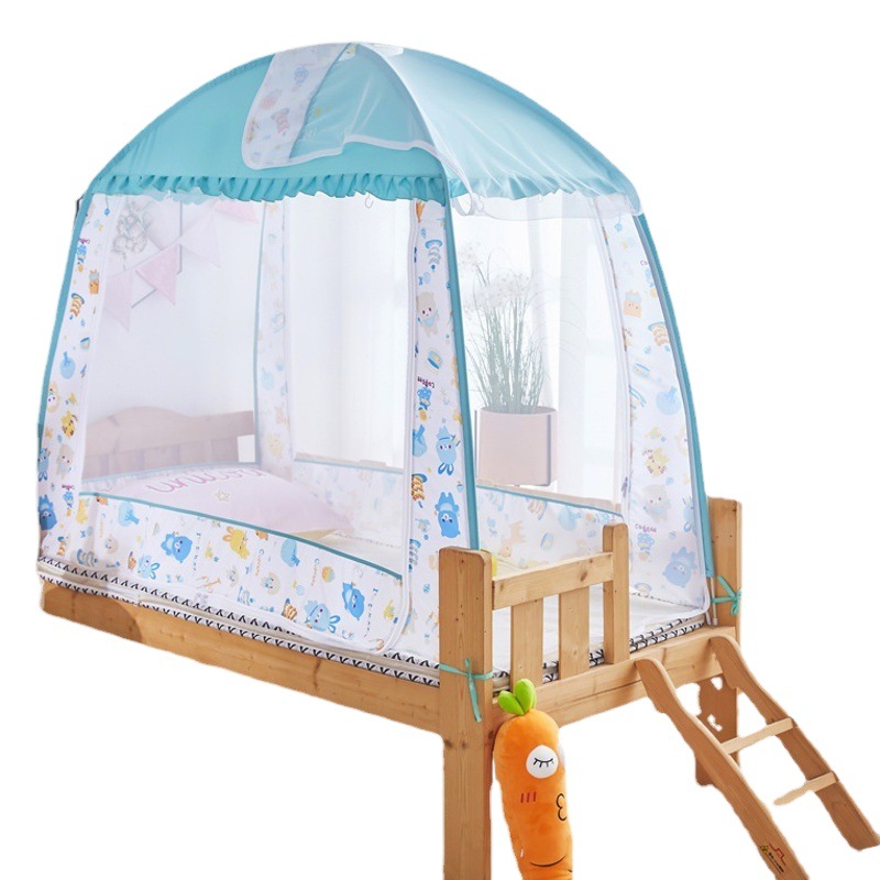 Amazon foreign trade yurt children splicing bed mosquito net 60/70/80/90 multi-size shading and dustproof cartoon