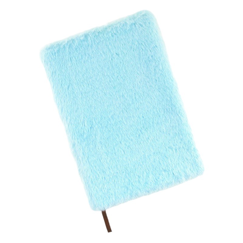 Cross-Border Simple Plush Notebook Plus Pen Prize Gift Furry Cover Diary Note Set Notebook